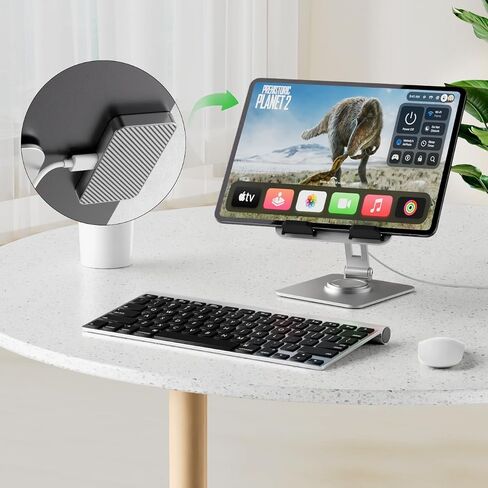 Magnetic Wireless Charger for iPad Pro 11 (1st/2nd/3rd/4th) & iPad Air 11 (M2/M3) & iPad Air 10.9 (4th/5th), 18W Fast Charging Smart Connector Alloy Wireless Charging Pad with USB-C Cord Cable in Saudi Arabia