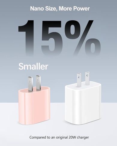 شاحن سريع 20 وات USB C معتمد من MFi لأجهزة iPad A16/10th Generation، iPad Pro 13/12.9/11 بوصة 6th/5th/4th/3rd، iPad Air 13/11 بوصة/4th/5th، iPad Mini، شاحن PD سريع مع سلك شحن USB C إلى C بطول 6.6 قدم in Saudi Arabia