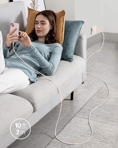 شاحن سريع 20 وات USB C معتمد من MFi لأجهزة iPad A16/10th Generation، iPad Pro 13/12.9/11 بوصة 6th/5th/4th/3rd، iPad Air 13/11 بوصة/4th/5th، iPad Mini، شاحن PD سريع مع سلك شحن USB C إلى C بطول 6.6 قدم in Saudi Arabia