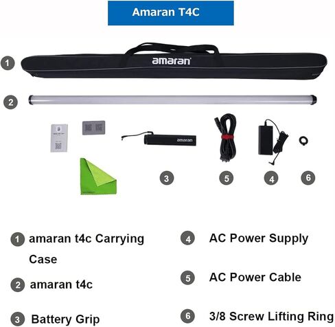 Aputure Amaran PT4c 2-Light Kit 32W RGBWW LED أنبوب ضوء 16 بكسل قابل للتعيين 2700K إلى 10000K RGB فيديو ضوئي للإنتاج in Saudi Arabia