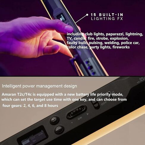 Aputure Amaran PT4c 2-Light Kit 32W RGBWW LED أنبوب ضوء 16 بكسل قابل للتعيين 2700K إلى 10000K RGB فيديو ضوئي للإنتاج in Saudi Arabia