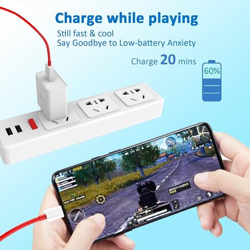 80W Ultra-Fast Charger for OnePlus, for OnePlus 10 Pro/10R/10T/Nord 2T, 3.3ft USB-C Cable with Multi-Protection, Supports 80W/65W/33W/30W/20W Charging in Saudi Arabia