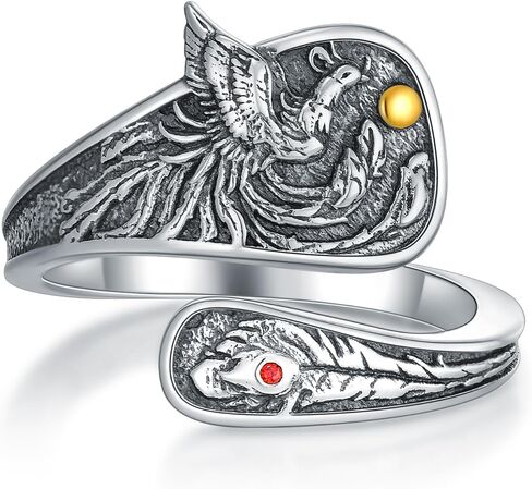 MONGAS Hummingbird Ring 925 Sterling Silver Vintage Antique Spoon Rings Hummingbird Jewelry Gifts for Women in Saudi Arabia