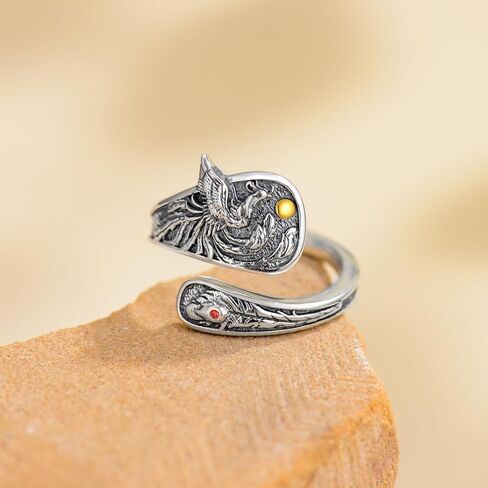 MONGAS Hummingbird Ring 925 Sterling Silver Vintage Antique Spoon Rings Hummingbird Jewelry Gifts for Women in Saudi Arabia