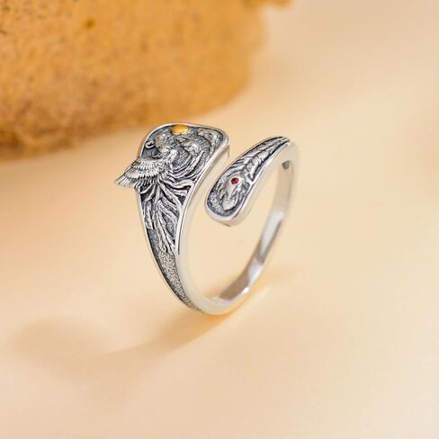 MONGAS Hummingbird Ring 925 Sterling Silver Vintage Antique Spoon Rings Hummingbird Jewelry Gifts for Women in Saudi Arabia