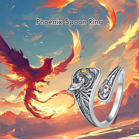 MONGAS Hummingbird Ring 925 Sterling Silver Vintage Antique Spoon Rings Hummingbird Jewelry Gifts for Women in Saudi Arabia
