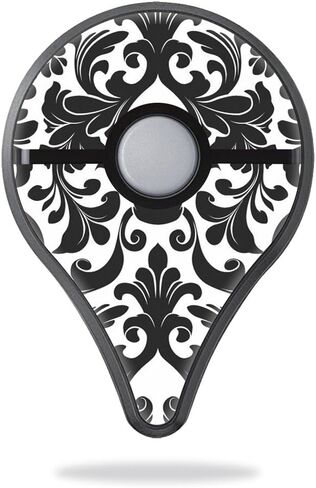MightySkins Skin Compatible with Pokemon Pokemon Go Plus - Black Damask | Protective, Durable, and Unique Vinyl Decal wrap Cover | Easy to Apply, Remove, and Change Styles | Made in The USA in Saudi Arabia