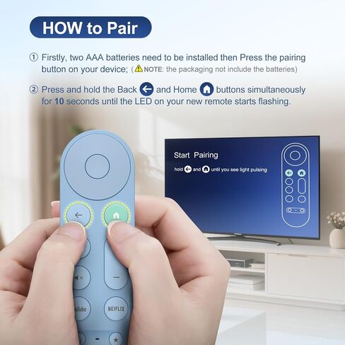 بديل صوتي لجهاز التحكم عن بعد Google Chromecast، لجهاز التحكم عن بعد Google TV وGoogle TV Streamer (أزرق) in Kuwait