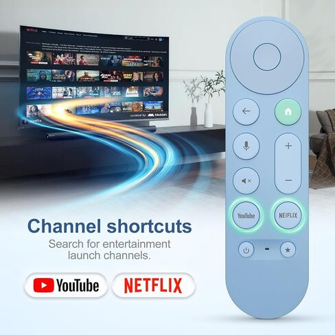بديل صوتي لجهاز التحكم عن بعد Google Chromecast، لجهاز التحكم عن بعد Google TV وGoogle TV Streamer (أزرق) in Kuwait