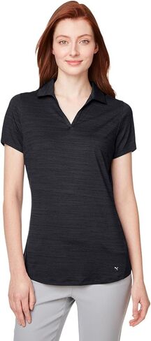 PUMA GOLF Women's Standard Cloudspun Free Polo, Scuba Blue Heather, Small in Saudi Arabia