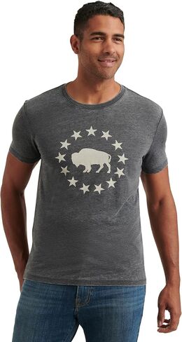 Lucky Brand Men's Short Sleeve Crew Neck Coyote Rider Tee Shirt in Saudi Arabia