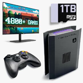 Movaan GameTower R5 Pro - Plug and Play Retro Game Console with Light Gun Support, RGB Lights, 1TB Game Library, and Wireless Rumble Controller in Saudi Arabia