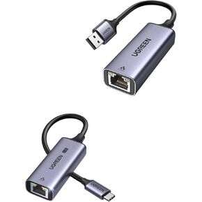 UGREEN USB C to Ethernet Adapter 2.5Gb Bundle with USB to Ethernet Adapter 1Gb in Kuwait