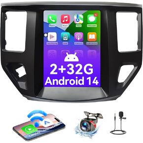 راديو ستيريو للسيارة Android 14 متوافق مع Nissan Pathfinder 2012-2020، 5G.8Core.10.4 بوصة يدعم راديو السيارة بتقنية البلوتوث، CarPlay اللاسلكي Android Auto/FM/GPS/SWC/وصلة مرآة/كاميرا احتياطية in Kuwait