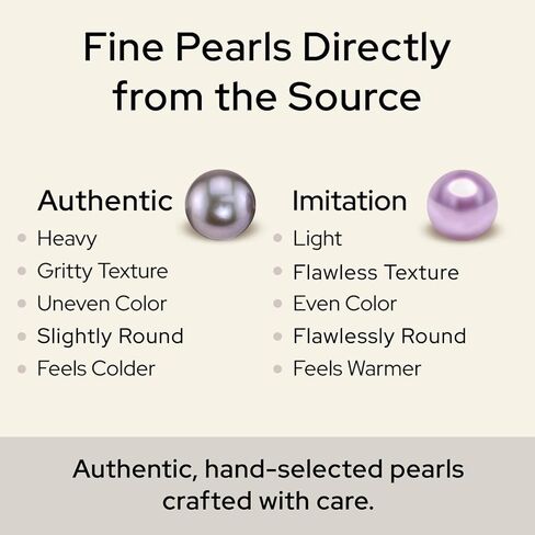 THE PEARL SOURCE 7-8mm White Freshwater Real Pearl Earrings for Women - 14K Gold Earrings | Hypoallergenic Earrings with Genuine Cultured Pearls in Saudi Arabia