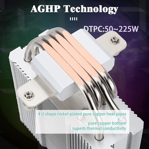 ثيرمال رايت مبرد هواء لوحدة المعالجة المركزية ايه ار جي بي ابيض AX120 R SE من اساسين X120 R SE ابيض، 4 انابيب حرارية، مروحة تبريد وحدة المعالجة المركزية TL-C12CW-S PWM مع محمل S-FDB لAMD AM4/AM5 انتل in Saudi Arabia