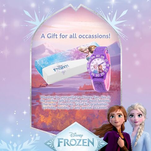 Disney Frozen Watch for Kids - Elsa و Anna Watch - Watches Watches - Kid Toys for Kids - Toddler Watches Girls - Teen - Blue Strap - White Bezel in Saudi Arabia