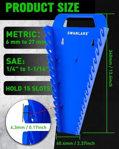 حامل صندوق أدوات أدوات Swanlake 4-Pack Magnetic Wrench ، 2pcs 15 شحمة و 2pcs منظمي مفحوتة 12 فحف ، SAE & Metric Ratchet Box for Tool in Kuwait