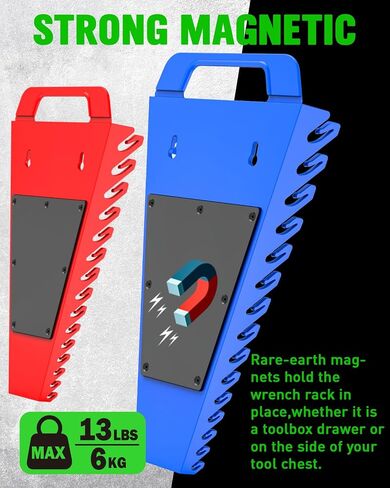 حامل صندوق أدوات أدوات Swanlake 4-Pack Magnetic Wrench ، 2pcs 15 شحمة و 2pcs منظمي مفحوتة 12 فحف ، SAE & Metric Ratchet Box for Tool in Kuwait