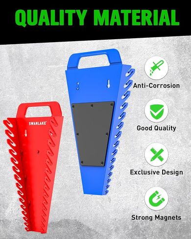 حامل صندوق أدوات أدوات Swanlake 4-Pack Magnetic Wrench ، 2pcs 15 شحمة و 2pcs منظمي مفحوتة 12 فحف ، SAE & Metric Ratchet Box for Tool in Kuwait