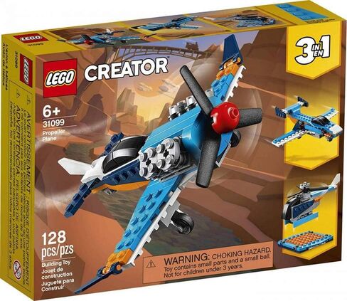 LEGO Creator 3in1 Propeller Plane 31099 Flying Toy Building Kit, New 2020 (128 Pieces) in Saudi Arabia