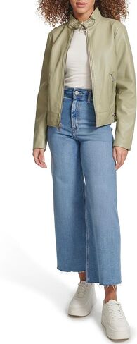 Levi's Women's Faux Leather Motocross Racer Jacket (Standard and Plus) in Saudi Arabia