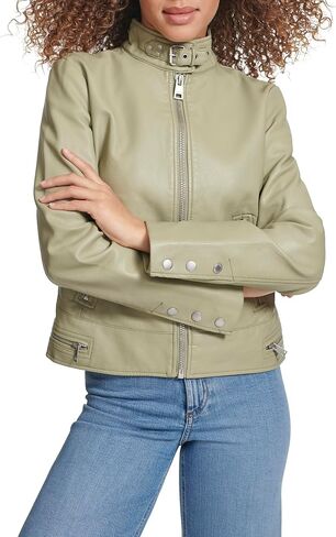 Levi's Women's Faux Leather Motocross Racer Jacket (Standard and Plus) in Saudi Arabia