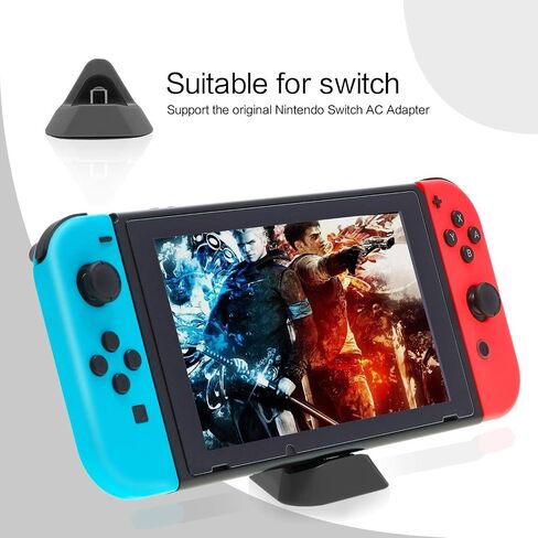 ECHZOVE Gray Charging Dock for Nintendo Switch Lite, USB Type-C Charger - Includes Nonskid Design & Portable Tabletop Mount in Saudi Arabia
