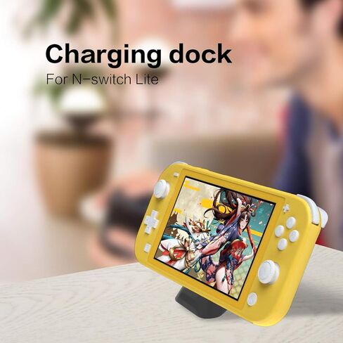 ECHZOVE Gray Charging Dock for Nintendo Switch Lite, USB Type-C Charger - Includes Nonskid Design & Portable Tabletop Mount in Saudi Arabia