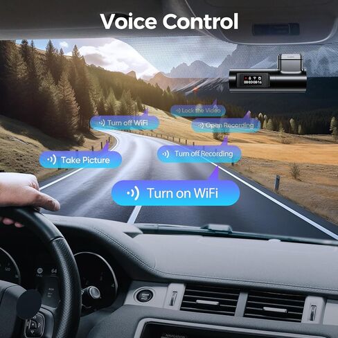 LINGDU D600 4K Dash Cam أمامي وخلفي، كاميرا سيارة واي فاي 5G، كاميرا داش للسيارات GPS، التحكم الصوتي، وضع انتظار السيارات 24 ساعة، بطاقة SD مجانية 64 جيجابايت، تسجيل حلقي، مستشعر G in Kuwait