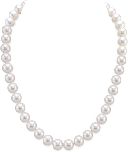 The Pearl Source 14K Gold 6.0-6.5mm AAAA Quality White Freshwater Cultured Pearl Necklace for Women in 20" Matinee Length Pearl Gifts for Christmas, Holidays and Anniversary in Saudi Arabia
