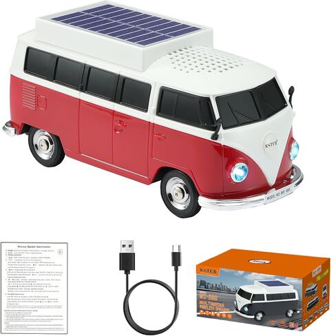 Car Model Bluetooth Replica Speakers Collection – Portable Wireless Speakers with HD Sound, LED Party Lights, FM Radio, TWS Stereo, Built-in Mic, Awesome Gifts for Friends (WS-698(Solar)) in Kuwait