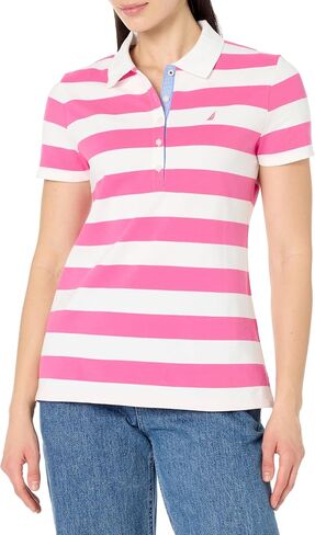 Nautica Women's 5-Button Short Sleeve Cotton Polo Shirt in Saudi Arabia