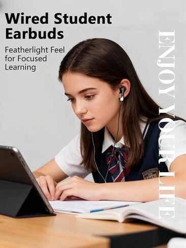 DULLA 100 Pcs Bulk Earbuds Wired Headphones for Classroom, Lightweight Headphones in Ear for Students Schools Libraries, No Microphone, Wholesale Ear Buds 3.5mm Jack Individually Bagged (Black/White) in Saudi Arabia