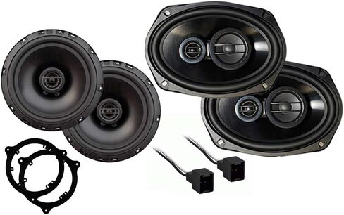 Harmony Audio HA-R65 متوافق مع Nissan Frontier 2014-2019 سلسلة إيقاع ستيريو السيارة 6.5 بوصة بديلة 300 واط مكبرات صوت، HA-R69 6x9 بديلة 450 واط ومحول مكبر صوت للمركبات 82-7400 in Saudi Arabia