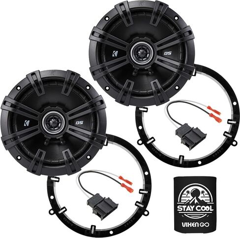 KICKER Speakers 6.5 inch for Volkswagen Jetta 2011-2023 Upgrade Kit - Pair of DS Series with Adapters and Harness, Coaxial 6 1/2 Car Audio Front or Rear Door Speaker for VW DSC650, 43DSC6504 in Saudi Arabia