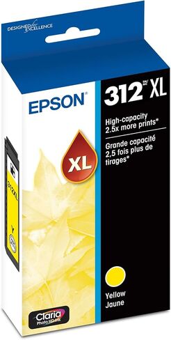 Epson T312 Claria Photo HD - خرطوشة حبر صفراء عالية السعة - (T312XL420-S) لطابعات الصور المختارة (عبوة من 2) in Saudi Arabia