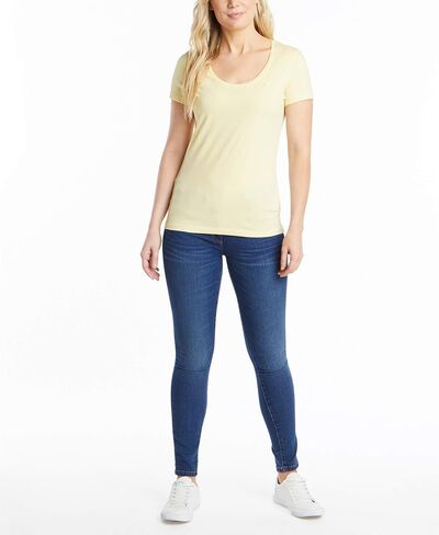 Nautica Women's Easy Comfort Scoop Neck Supersoft 100% Cotton Solid T-Shirt in Saudi Arabia