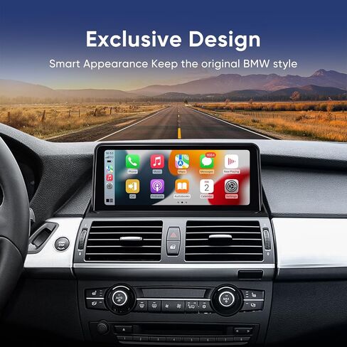 شاشة لمس 12.3 بوصة لسيارة BMW X5 X6 CIC E70 E71 (2011-2013) CarPlay Android Auto Upgrade Factory راديو السيارة يحتفظ بنظام الصوت الاستريو الأصلي (L10.25-X5-CCC) in Kuwait
