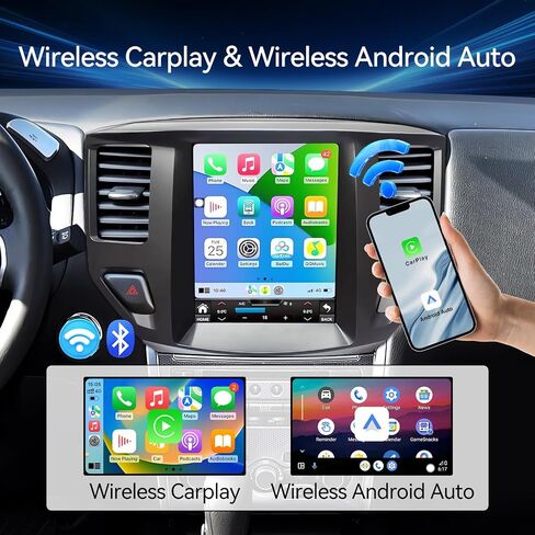 راديو ستيريو للسيارة Android 14 متوافق مع Nissan Pathfinder 2012-2020، 5G.8Core.10.4 بوصة يدعم راديو السيارة بتقنية البلوتوث، CarPlay اللاسلكي Android Auto/FM/GPS/SWC/وصلة مرآة/كاميرا احتياطية in Kuwait