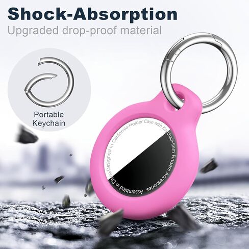 [4 Pack] for Air tag Holder Case with Keychain, Anti-Scratch for Airtags Key Chain for Apple for Air Tags, for Airtag Accessories for GPS Item Finder Tracker, Multicolor in Kuwait