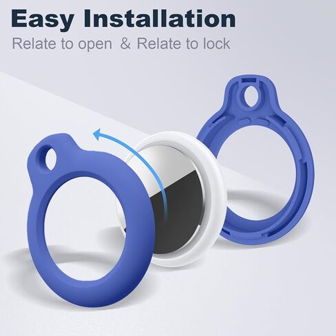 [4 Pack] for Air tag Holder Case with Keychain, Anti-Scratch for Airtags Key Chain for Apple for Air Tags, for Airtag Accessories for GPS Item Finder Tracker, Multicolor in Saudi Arabia
