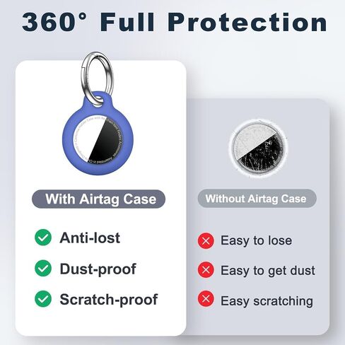 [4 Pack] for Air tag Holder Case with Keychain, Anti-Scratch for Airtags Key Chain for Apple for Air Tags, for Airtag Accessories for GPS Item Finder Tracker, Multicolor in Saudi Arabia
