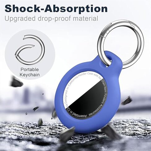 [4 Pack] for Air tag Holder Case with Keychain, Anti-Scratch for Airtags Key Chain for Apple for Air Tags, for Airtag Accessories for GPS Item Finder Tracker, Multicolor in Saudi Arabia
