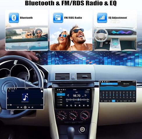 4G+128G Android 15 Car Stereo for Mazda 3 2004-2009 with Wireless CarPlay Android Auto 9" incell Touch Screen Car Radio Bluetooth GPS WiFi RDS FM HD Backup Camera in Saudi Arabia