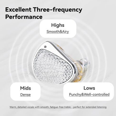 STA-K In Ear Monitor, EarAcoustic Audio HiFi Stereo Wired Earbuds,Hybrid Dual Drivers IEM Headphones,Crystal Clear Sound IEM Earphones with 2 Pin Detachable Cable for Musicians(NO Microphone,Silver) in Kuwait