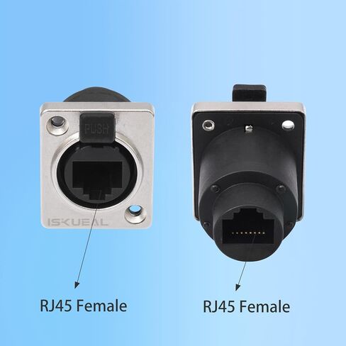 6PCS IP65 Waterproof RJ45 Coupler, Shielded Panel Mount Female to Female Ethernet Connector Adapter for Cat5/5e/6 8P8C LAN Cable with Dust-Proof and Waterproof Caps by Iskueal. in Kuwait