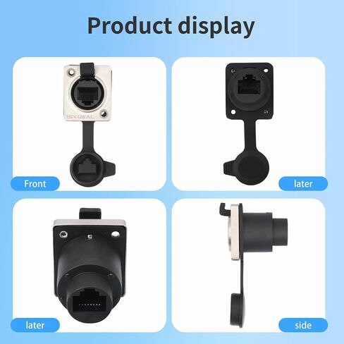 6PCS IP65 Waterproof RJ45 Coupler, Shielded Panel Mount Female to Female Ethernet Connector Adapter for Cat5/5e/6 8P8C LAN Cable with Dust-Proof and Waterproof Caps by Iskueal. in Kuwait