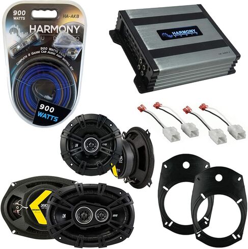 Harmony Audio Compatible with Dodge Ram Truck 1500 2002-2008 Factory Speaker Replacement Kicker Bundle DS & HA-A400.4 Amp in Saudi Arabia