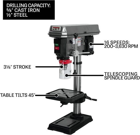 JET J-2530 15-Inch 3/4-Horspower 115-Volt Bench Model Drill Press in Kuwait